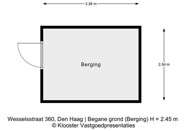 Floorplan - Wesselsstraat 360, 2572 WB Den Haag